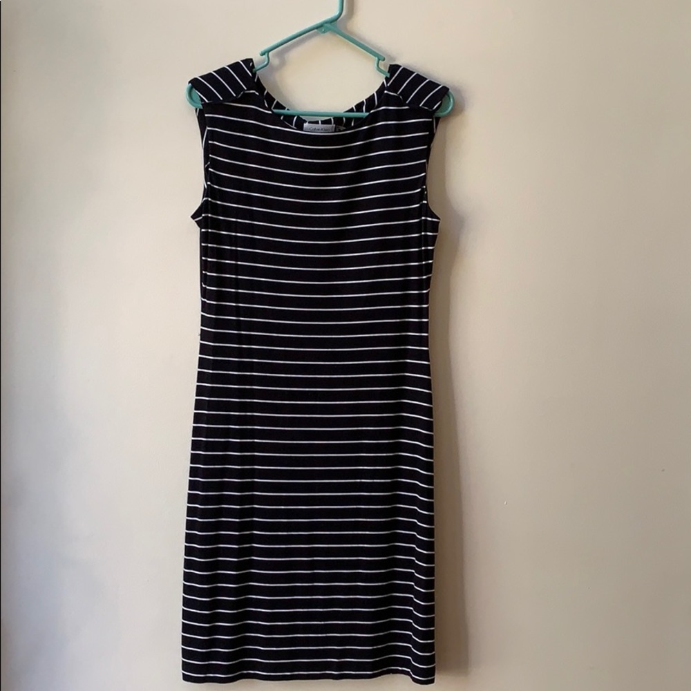 Calvin Klein Sleeveless Stripe Dress